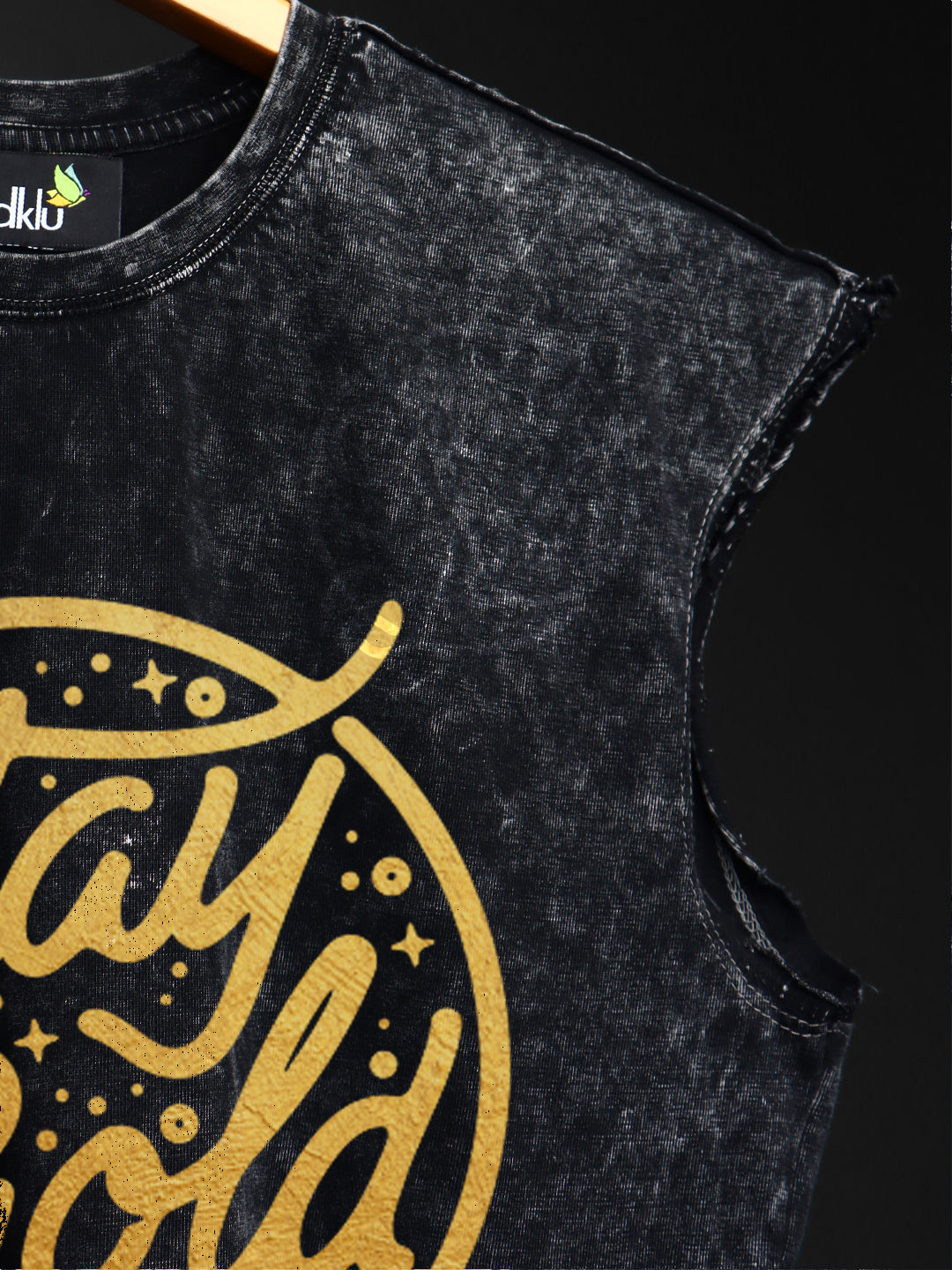 WASHED OUT PRINTED SLEEVELESS VEST #13