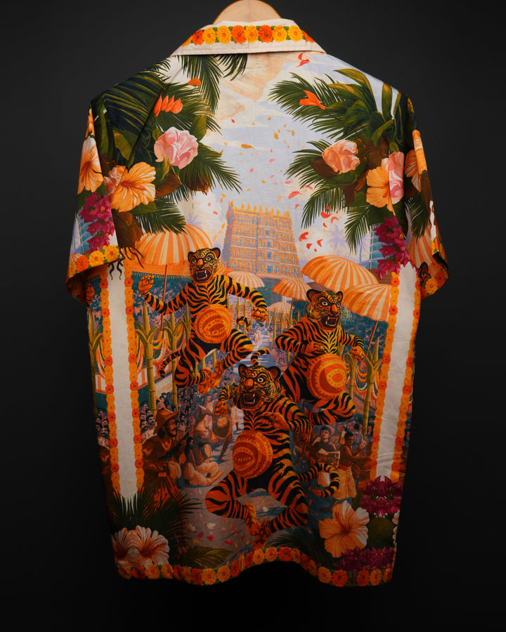 Pulikali Heritage * Printed Cuban Collar Shirt #182