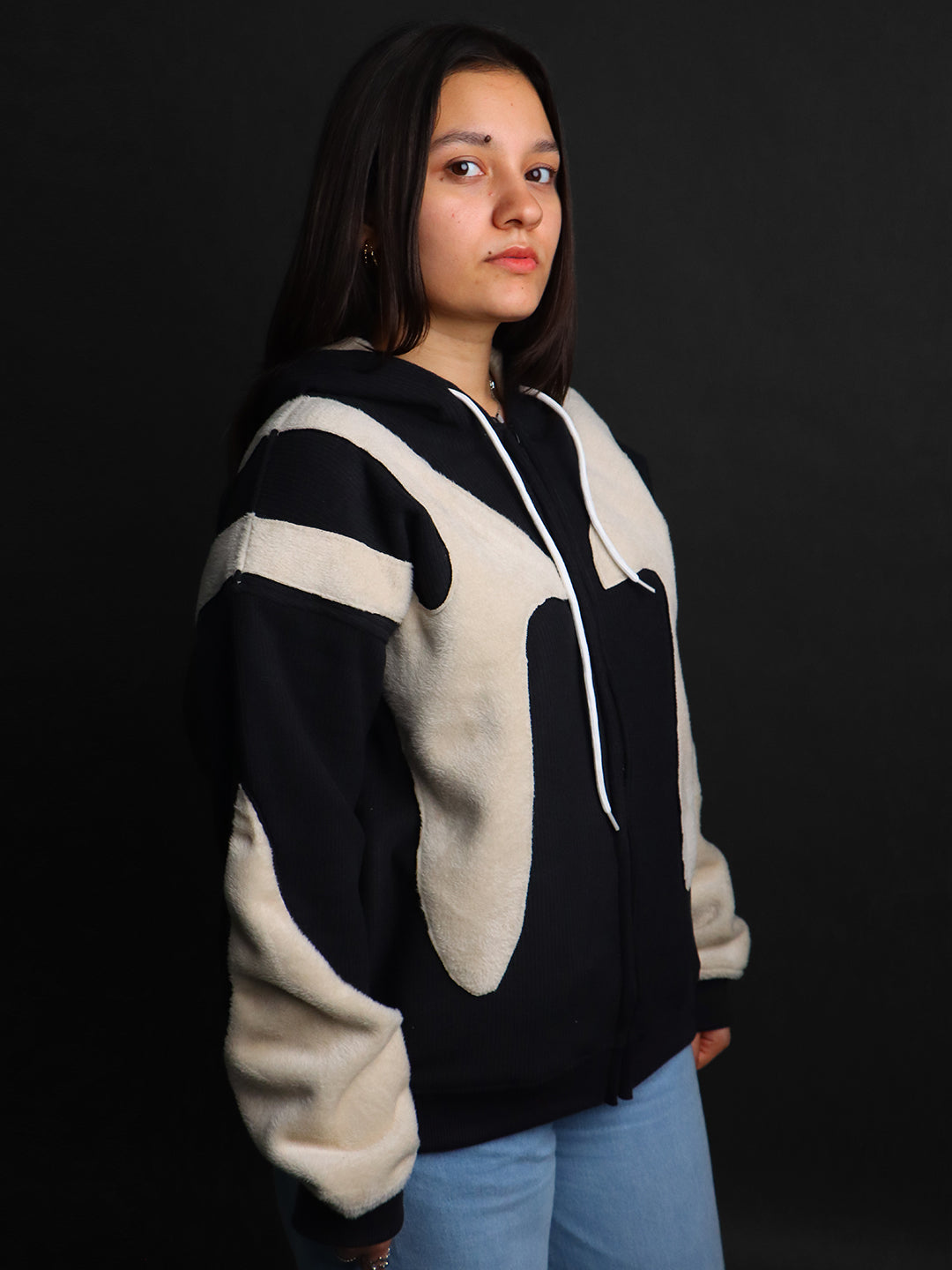 Dualflow Panel Fur Unisex OVER SIZE Hoodie#3