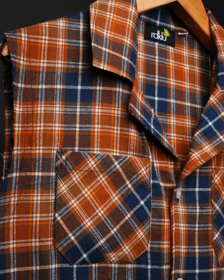 Sleeveless * Flannel Shirt #181