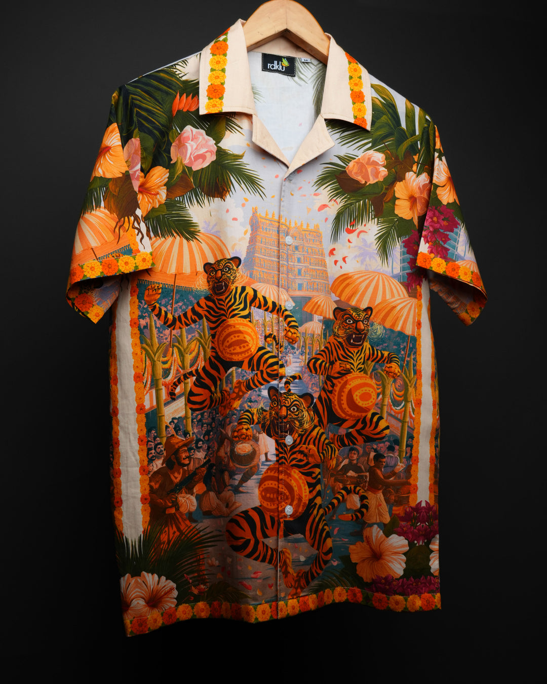 Pulikali Heritage * Printed Cuban Collar Shirt #182