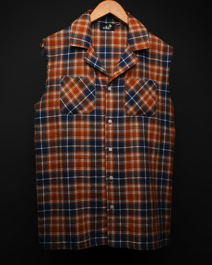Sleeveless * Flannel Shirt #181