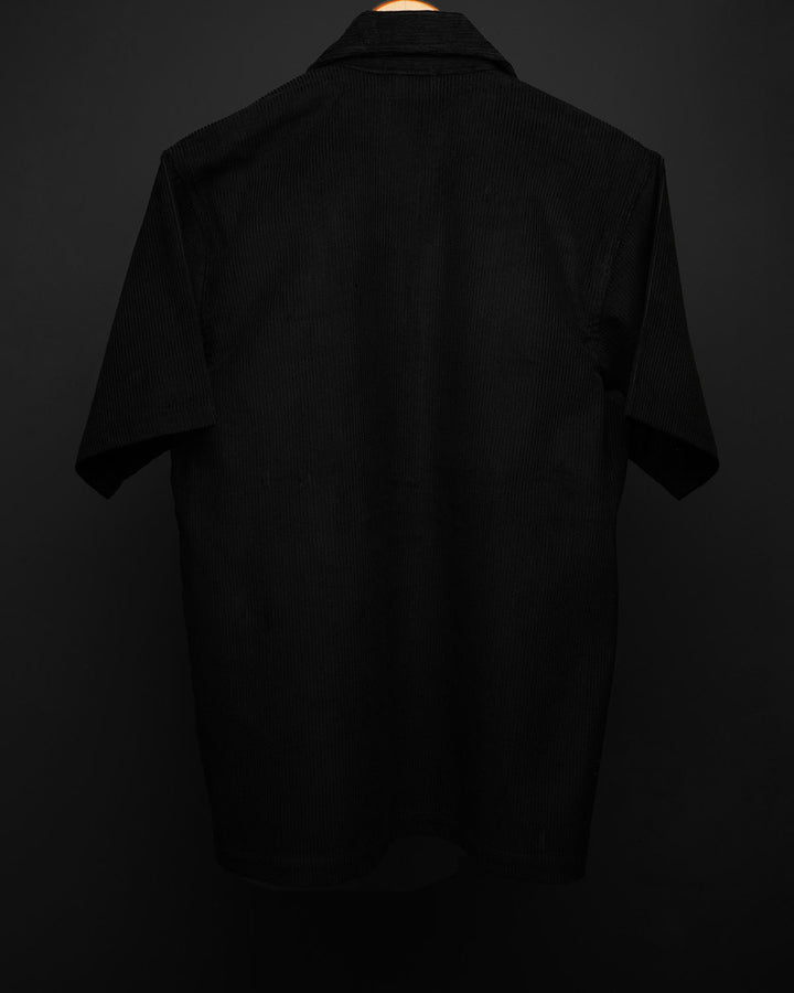 BLACK * Corduroy Zipper Shirt #164