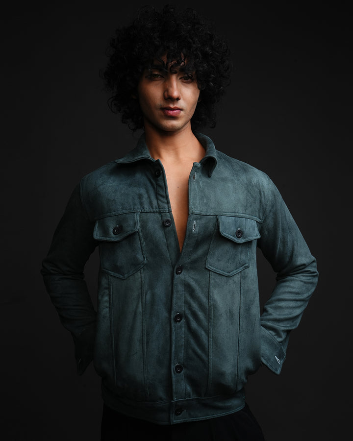 Teal Ridge Trucker Jacket #181