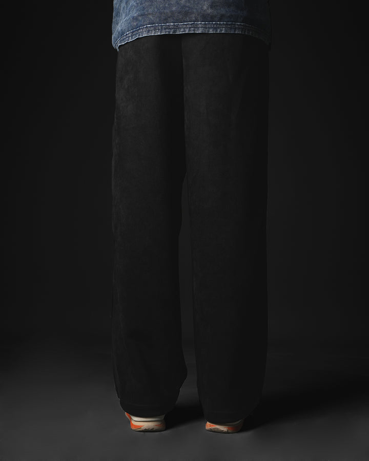 SUEDE WIDE LEG JOGGER #58