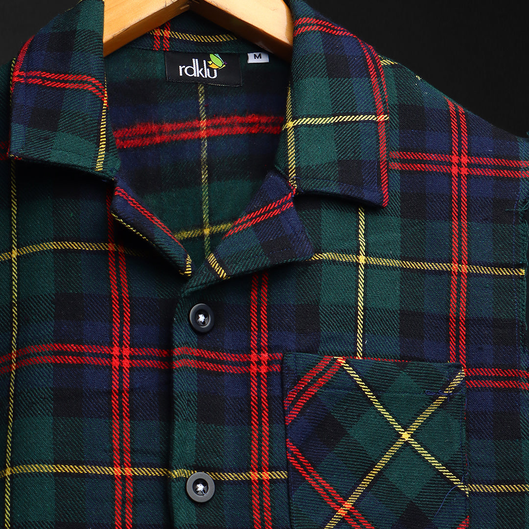 Sleevless * Flannel Shirt #154
