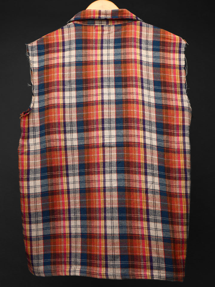 Sleevless * Flannel Shirt #151