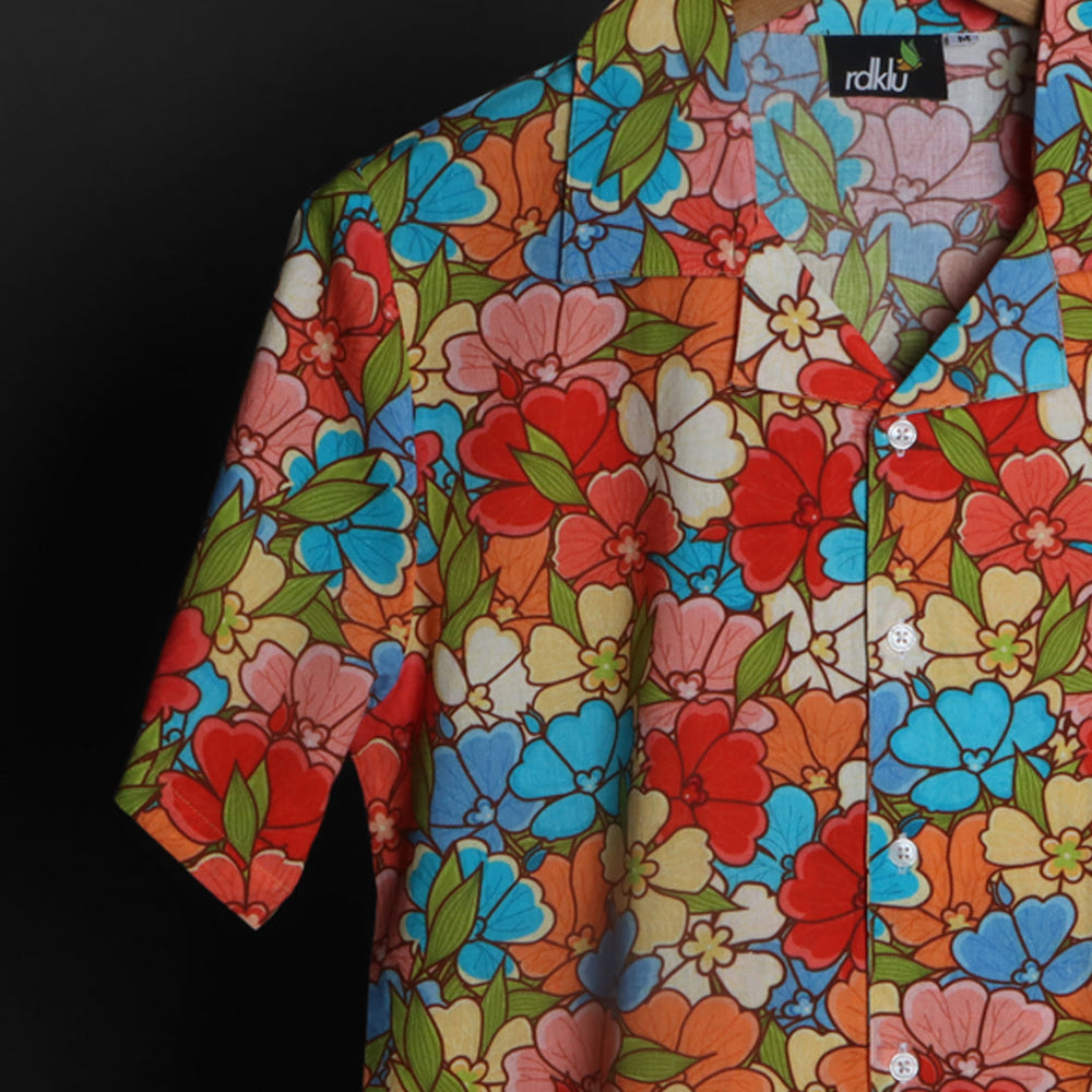 Prints - RDKLU Cuban Collar Shirt For Men#617