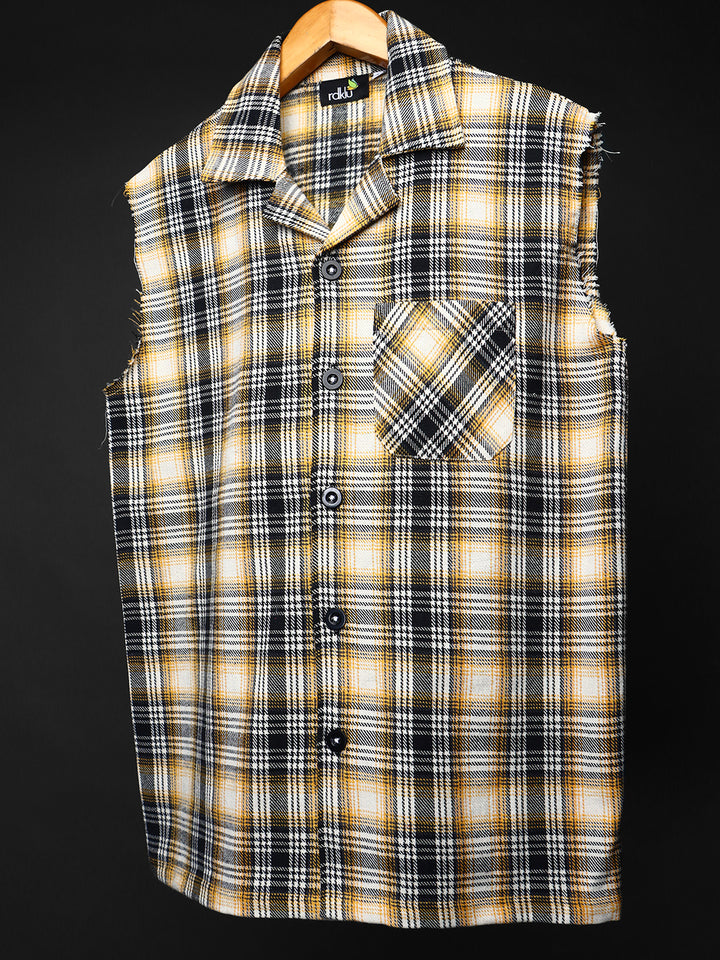 Sleevless * Flannel Shirt #150