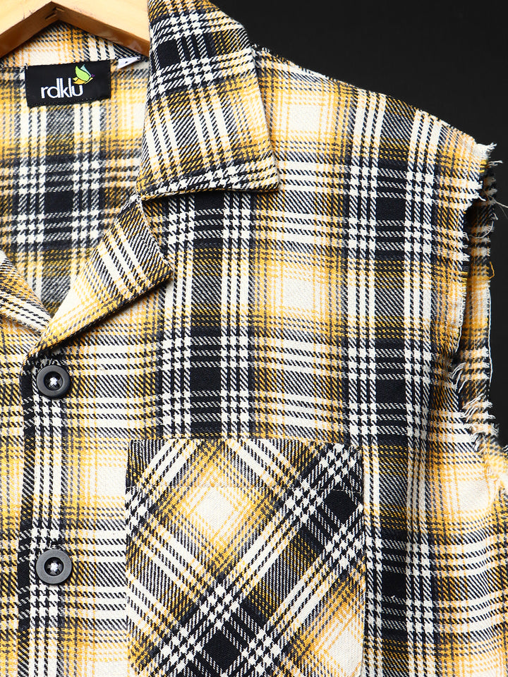 Sleevless * Flannel Shirt #150