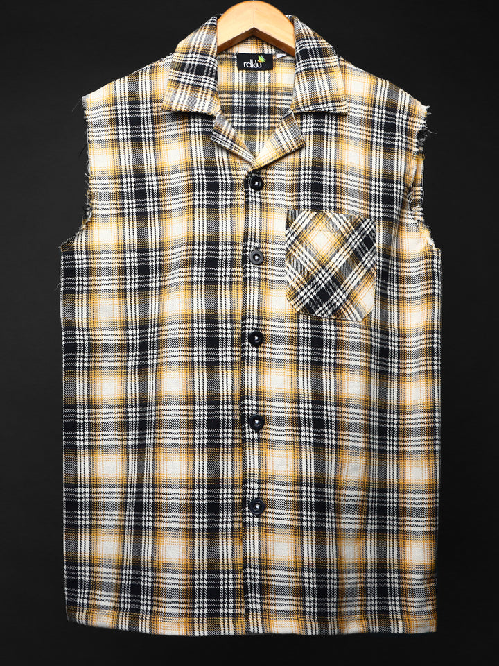 Sleevless * Flannel Shirt #150