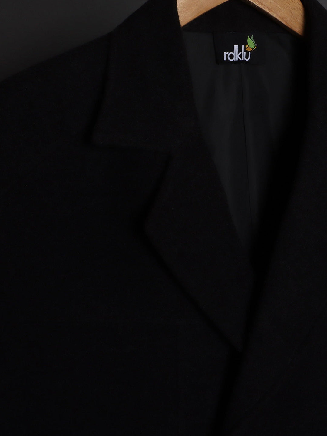 RDKLU-Woolen Black Pea Coat#4