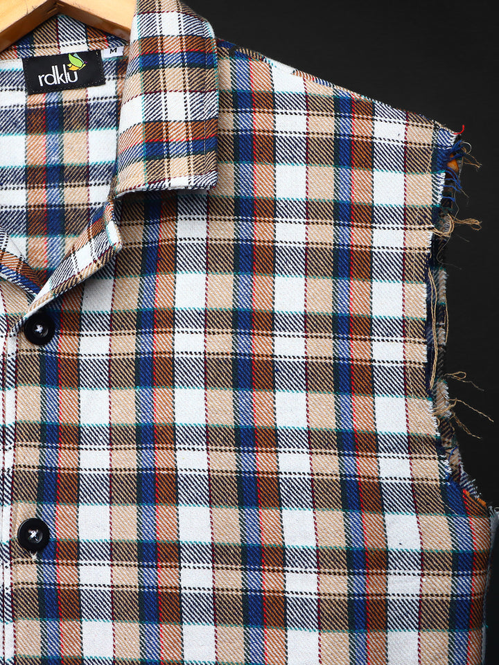 Sleevless * Flannel Shirt #149