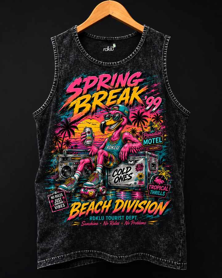 SPRING BREAK * WASHED OUT PRINTED SANDO #39