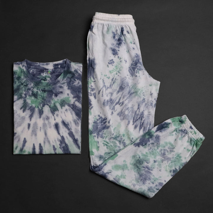 Men Tie And Dyed - Men's  Tie & Dye Co-Ord Tee Jogger Set#3