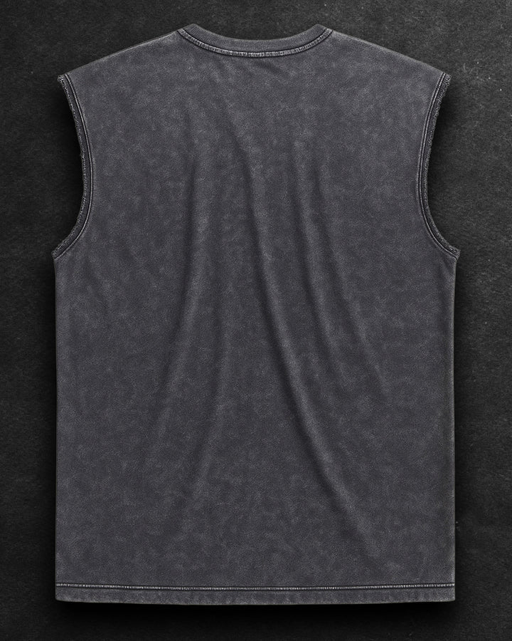 WASHED OUT BASIC * Sleeveless Vest#7