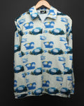 Cotton Printed Full Sleeve Polo Tee#32