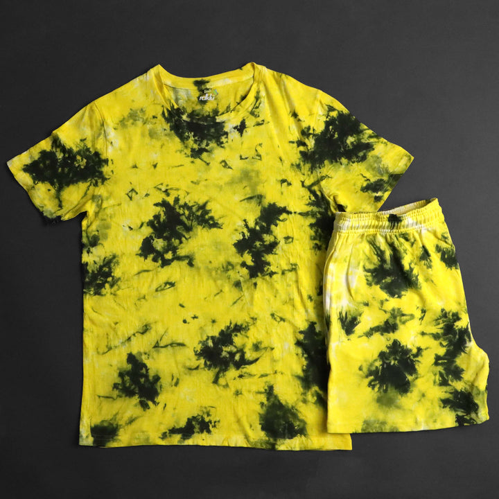 Men's Tie & Dye Co-Ord Tee & Shorts Set#1
