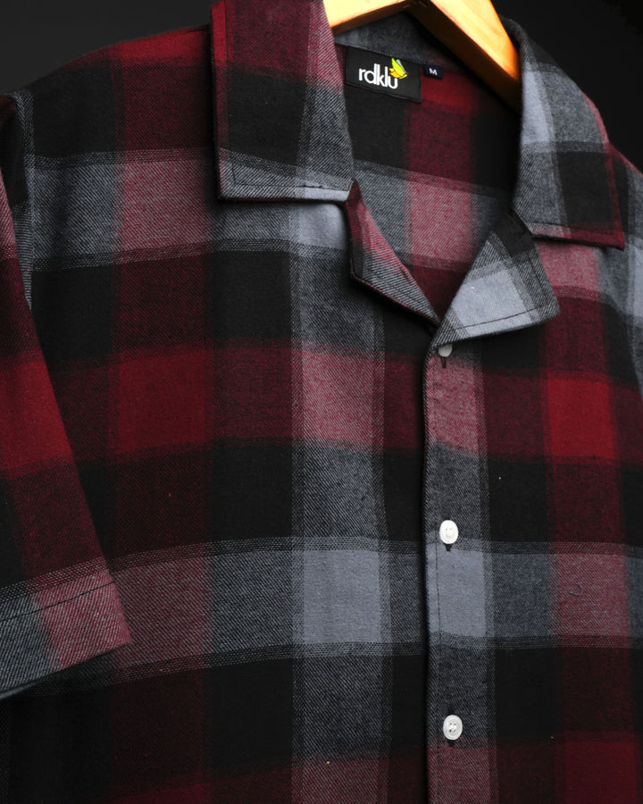 Rosso Nero * Essential Shirt For Men #38