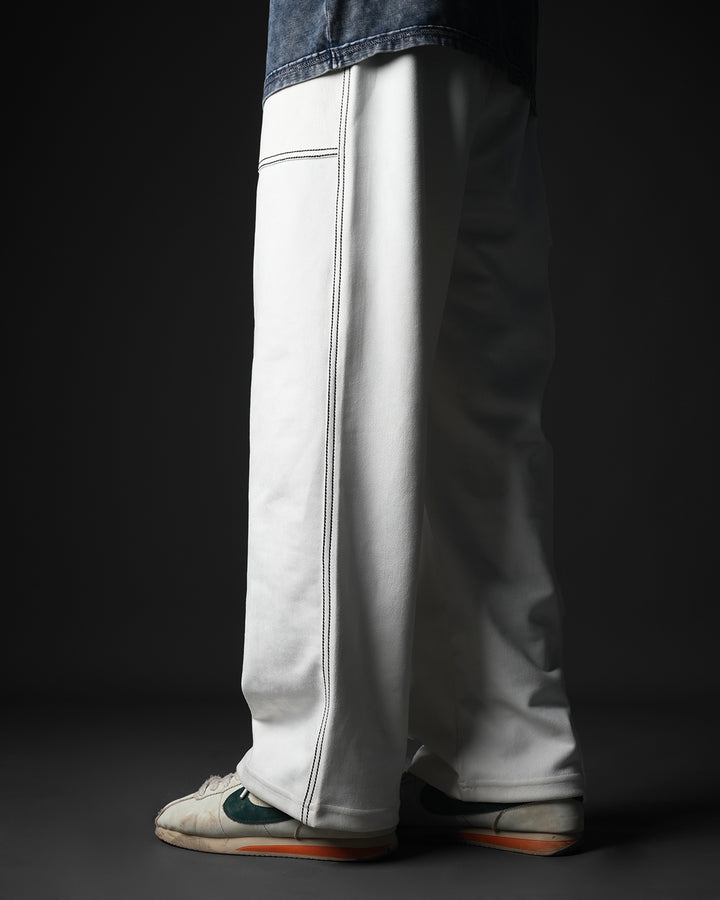 SUEDE WIDE LEG JOGGER #57