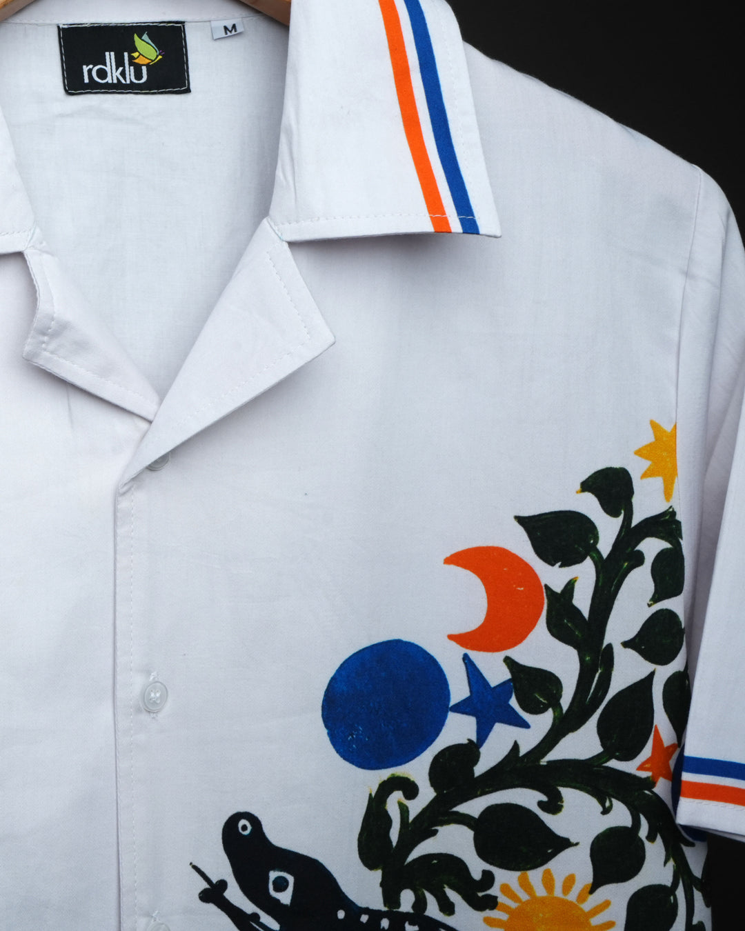 Cosmic Serpent * Printed Cuban Collar Shirt #183