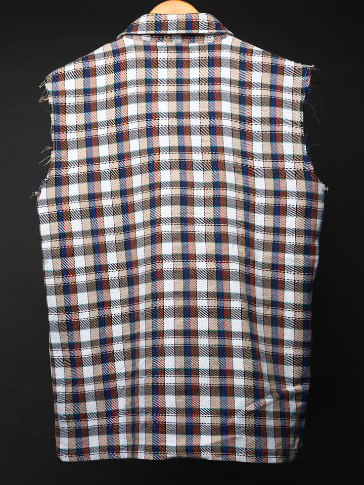 Sleevless * Flannel Shirt #149