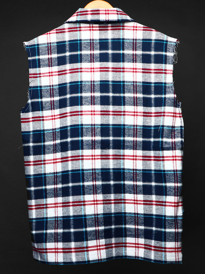 Sleevless * Flannel Shirt #148