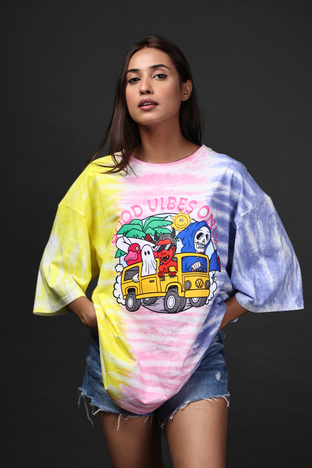 Over Size Tee - Tie-Dye Affintiy-Women's Over Size Tee#27