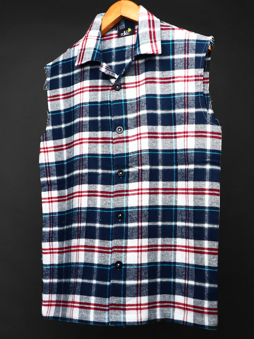 Sleevless * Flannel Shirt #148
