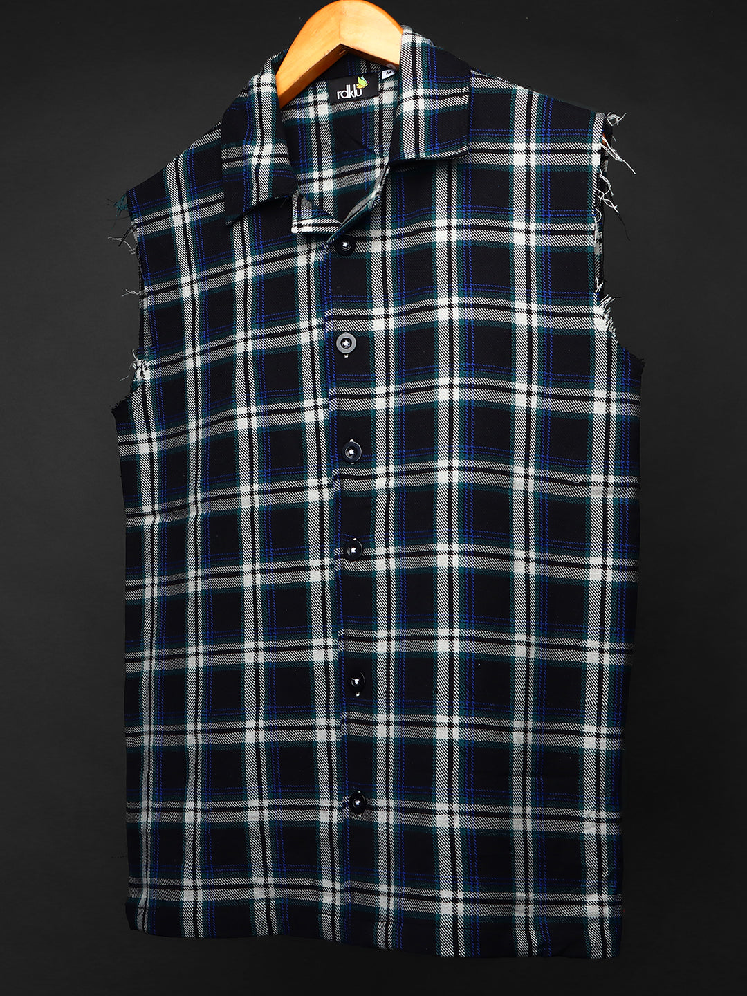 Sleevless * Flannel Shirt #147