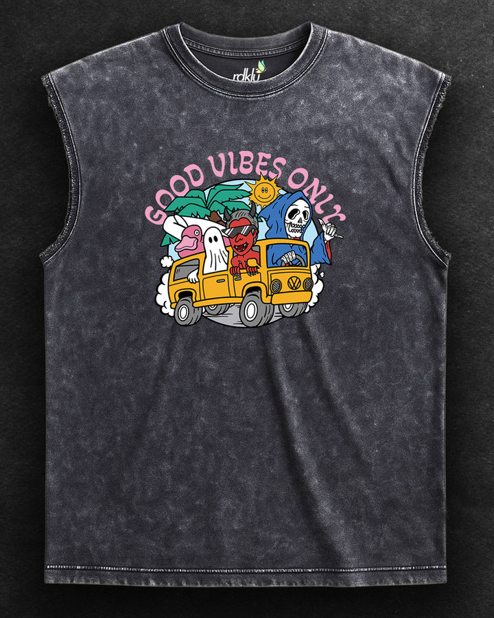 WASHED OUT BASIC * Sleeveless Vest#7