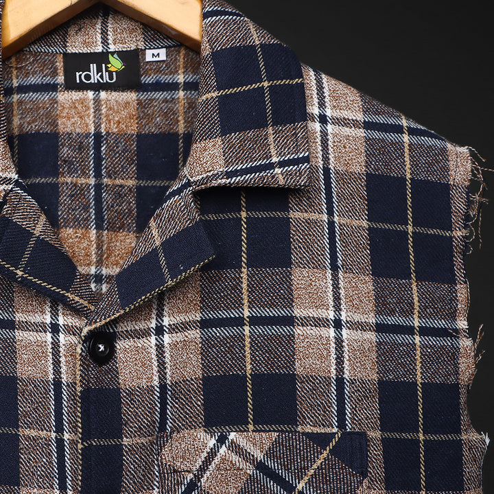 sleevless flannel shirts #145