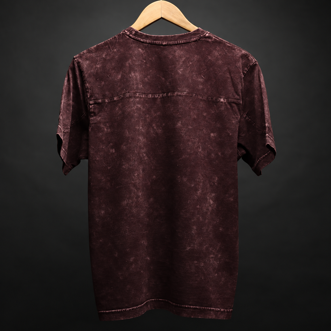 Mahogany Haze ACID WASH CUT TEE #67