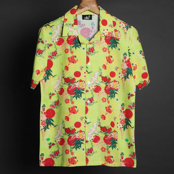 Prints - RDKLU Cuban Collar Shirt For Men#335