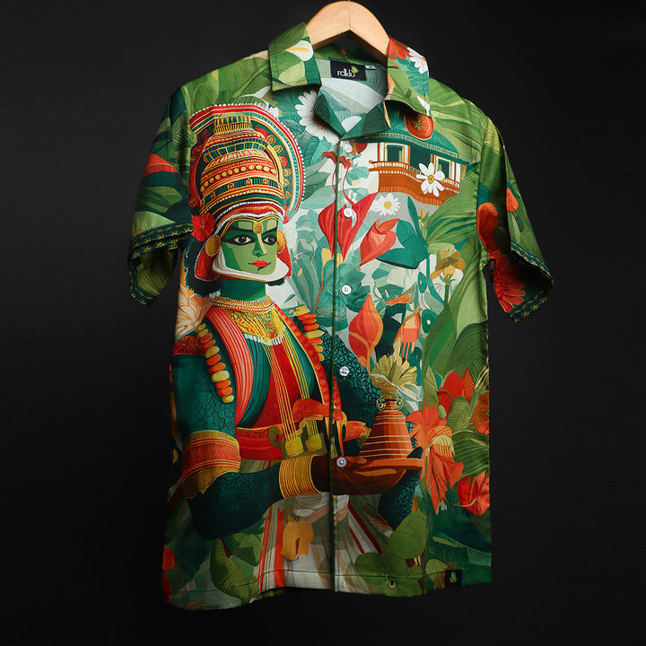PACHA * Printed Cuban Collar Shirt #148
