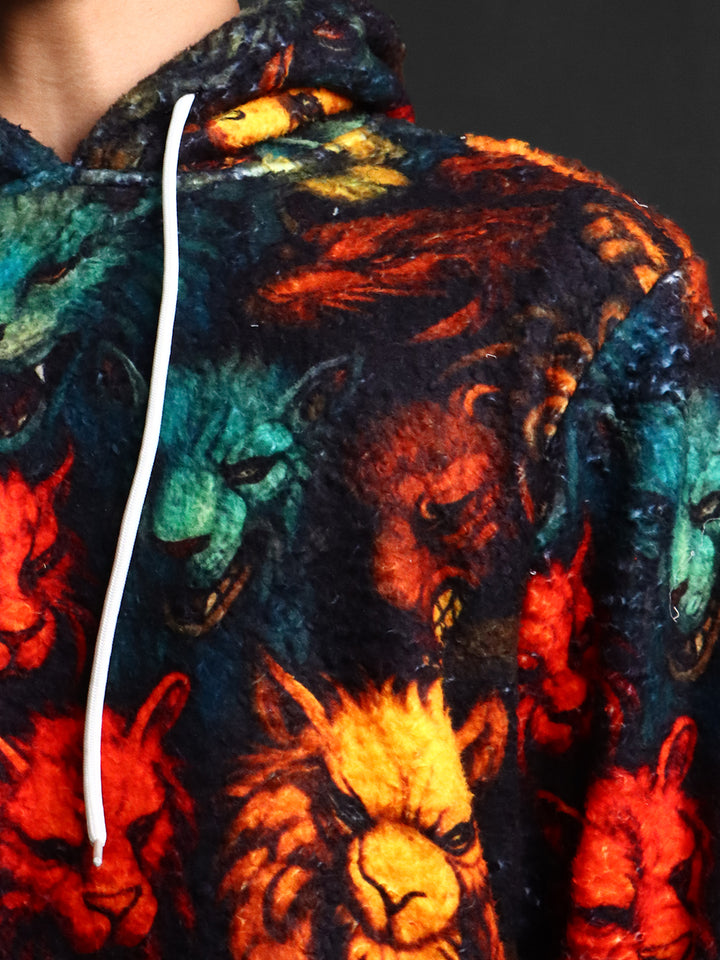 Unisex Printed Fur Hoodie #18