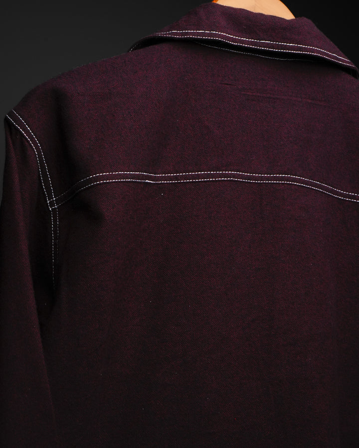 Bordeaux * Shirt Contrast-Stitch  #172
