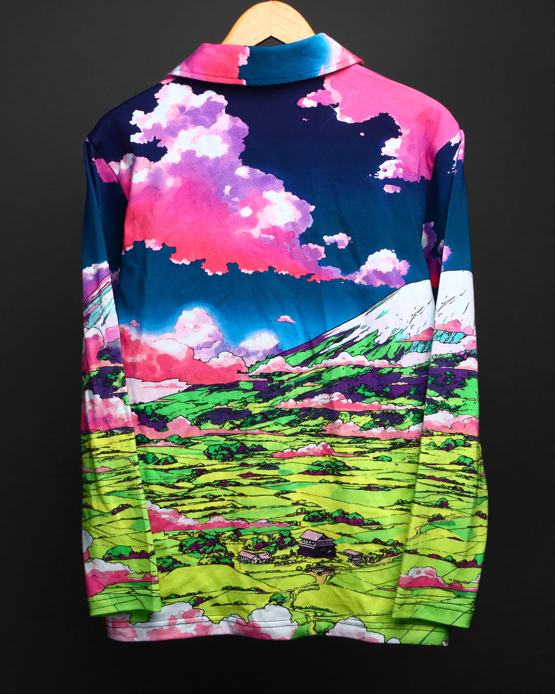 Fuji * Cotton Printed Full Sleeve Polo Tee#35