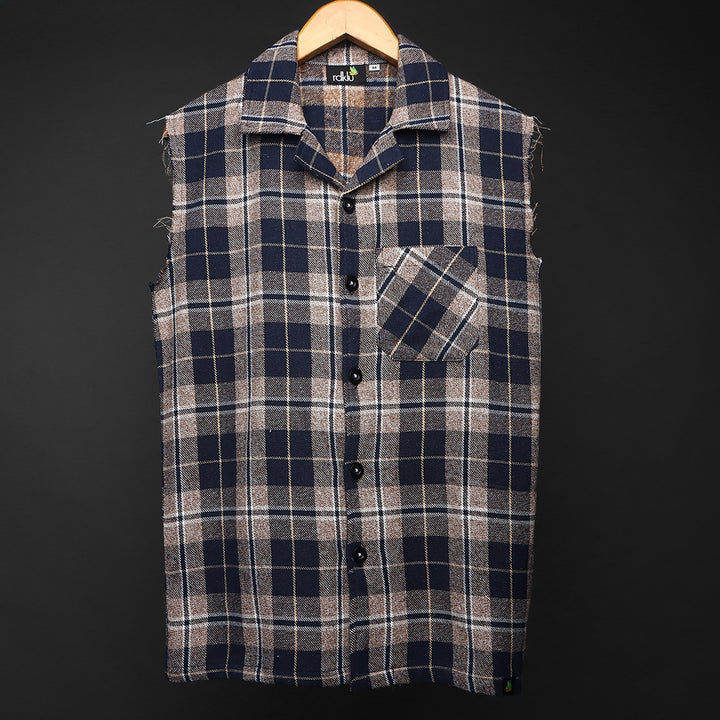 sleevless flannel shirts #145