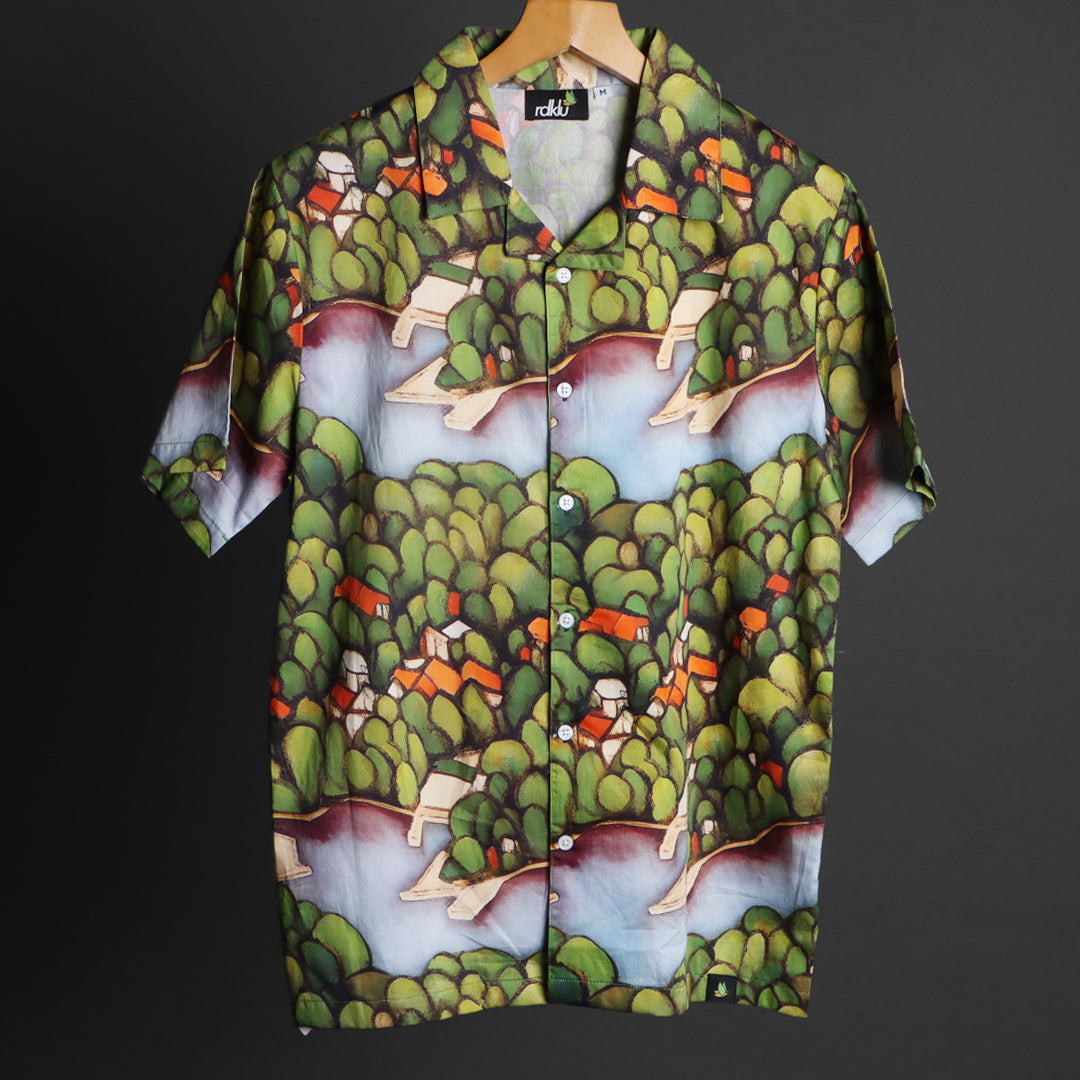 Prints - RDKLU * Liminal Cuban Collar Shirt For Men#627