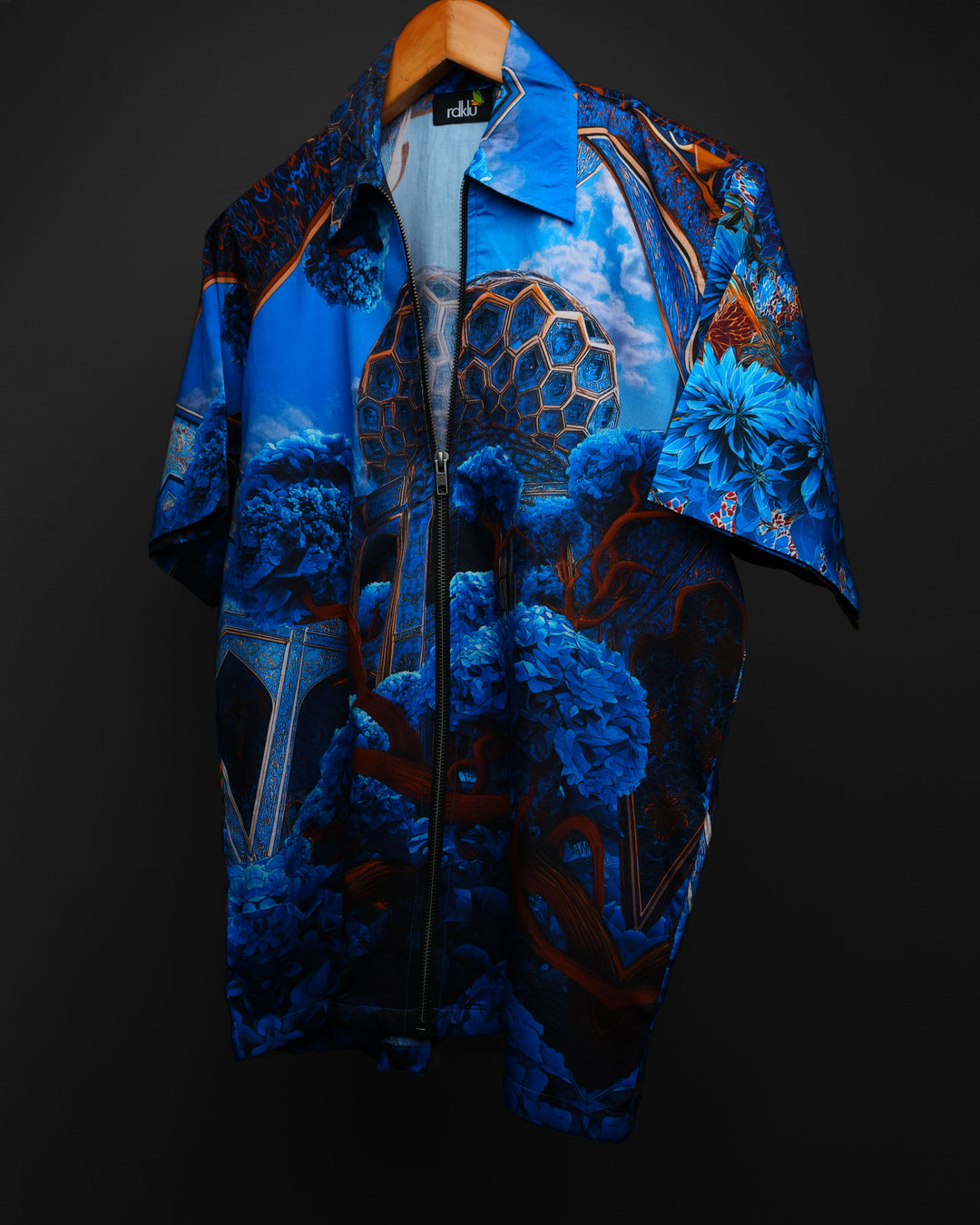 Azure Eden * Printed Zipper Shirt 185