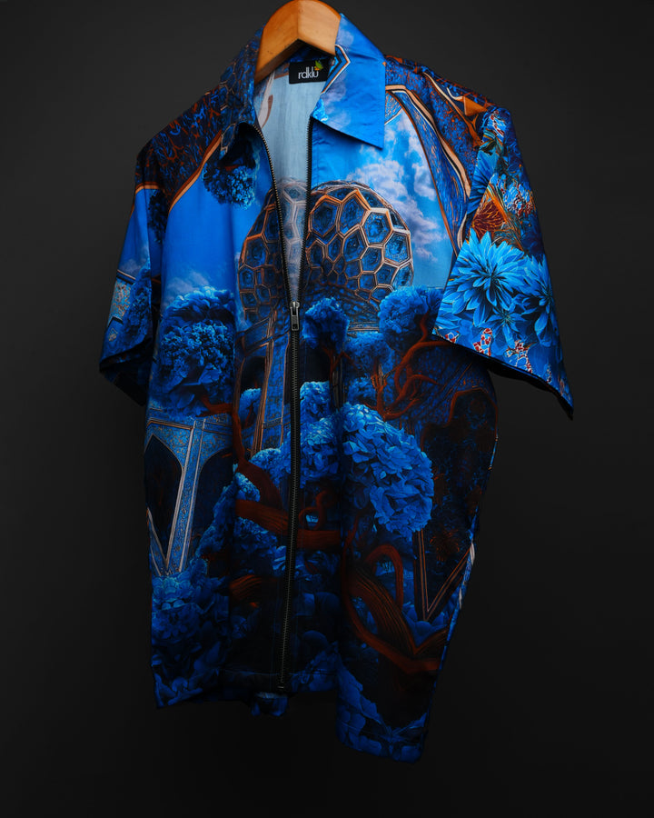 Azure Eden * Printed Zipper Shirt 185