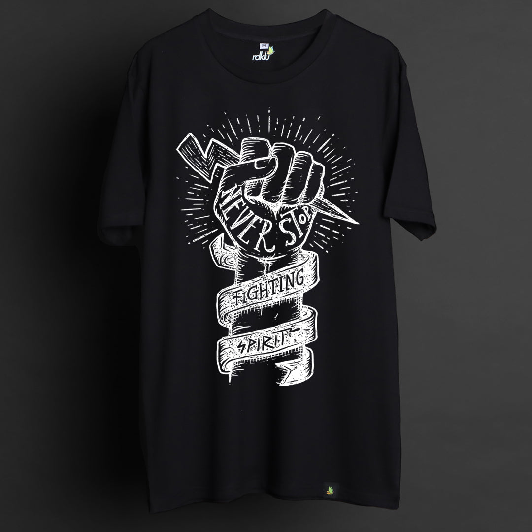 Cotton Printed Tees - Never Stop RDKLU-Cotton Printed Tee#18