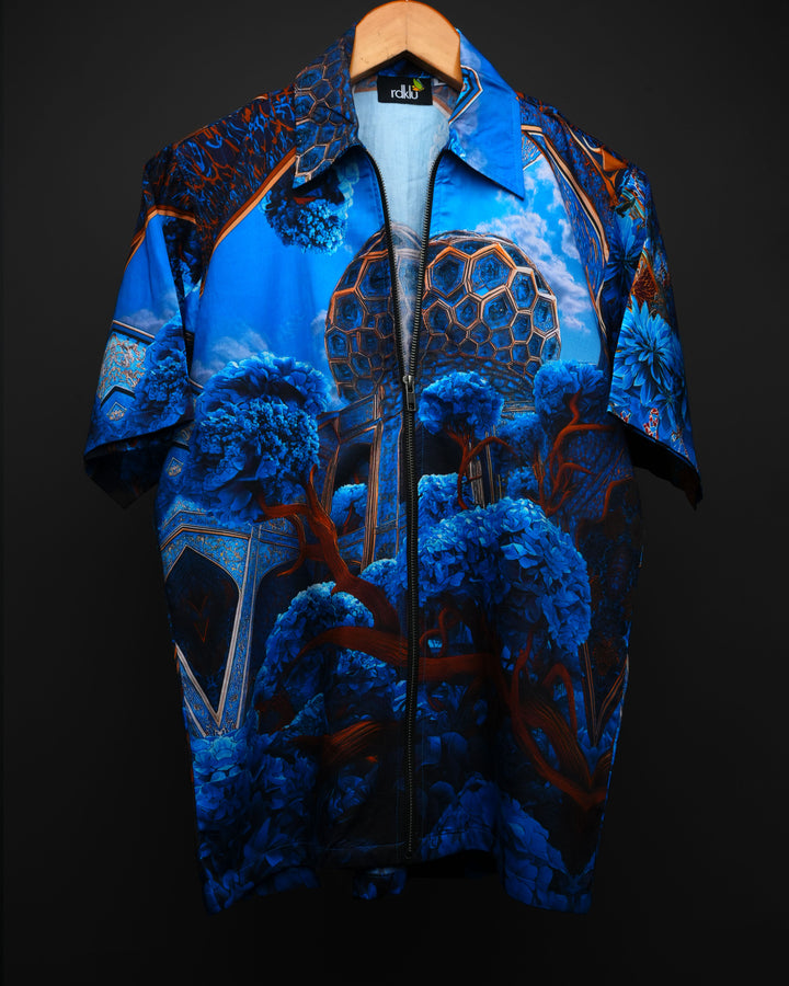 Azure Eden * Printed Zipper Shirt 185
