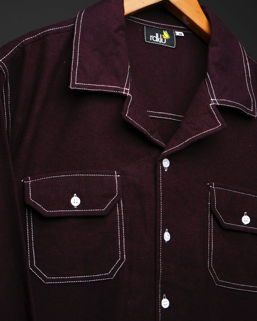 Bordeaux * Shirt Contrast-Stitch  #172