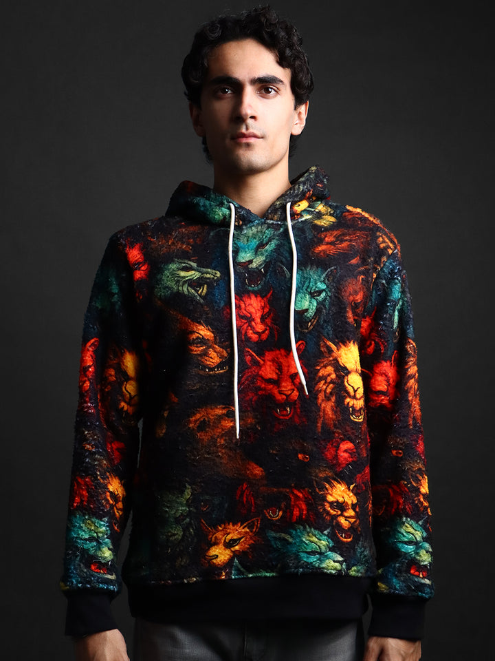 Unisex Printed Fur Hoodie #18