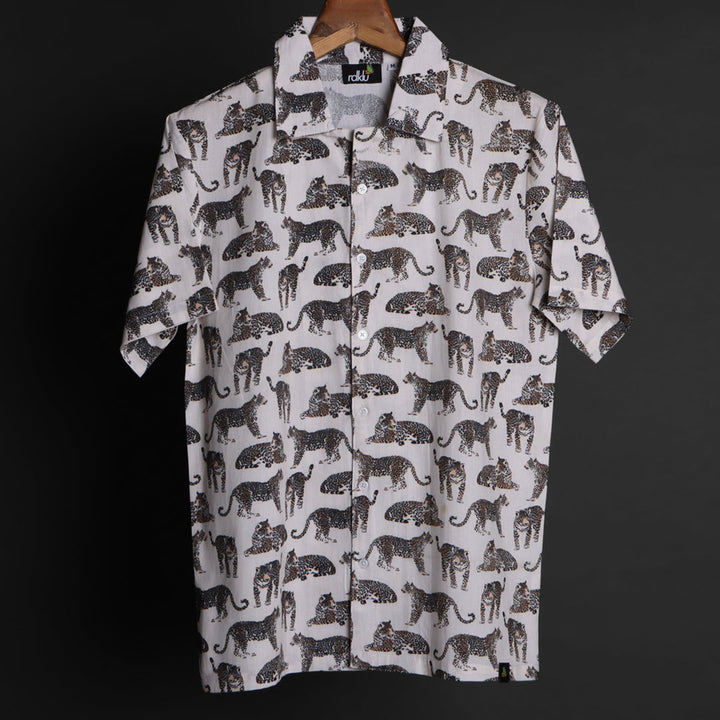 Prints - Cuban Collar Shirt For Men#525