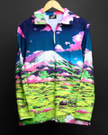 Fuji * Cotton Printed Full Sleeve Polo Tee#35