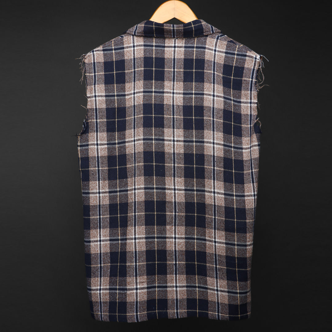sleevless flannel shirts #145