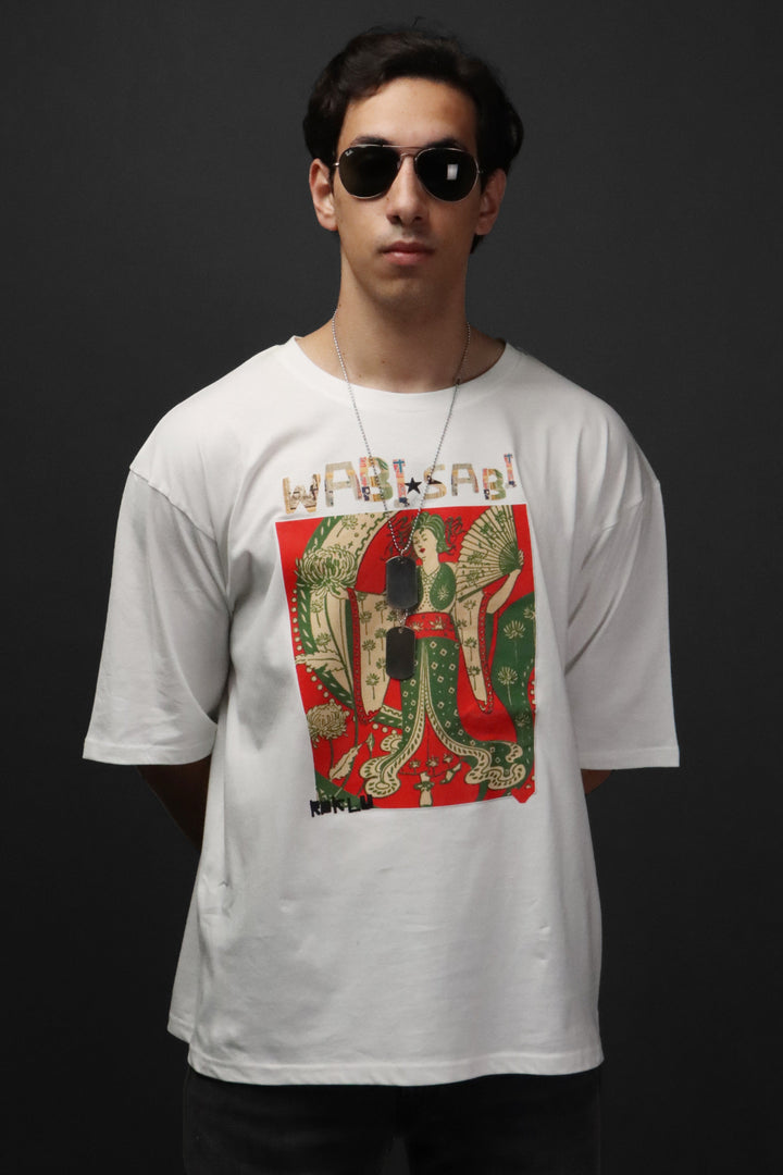 Printed Oversized Tee - WABI*SABI-MEN'S PRINTED OVER SIZE TEE#22